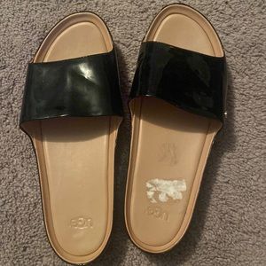 Black UGG slides